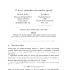 Critical Subgraphs of a Random Graph