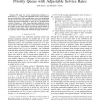 Delay and rate-optimal control in a multi-class priority queue with adjustable service rates