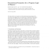 Denotational semantics for a program logic of objects