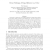 Dense Packings of Equal Spheres in a Cube