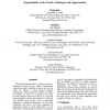 Dependability in the cloud: Challenges and opportunities