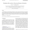 Designing online auctions with past performance information