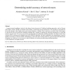 Determining model accuracy of network traces