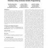 Developing neural structure of two agents that play checkers using cartesian genetic programming