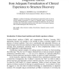 Diagnostic Games: from Adequate Formalization of Clinical Experience to Structure Discovery
