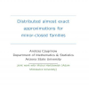 Distributed Almost Exact Approximations for Minor-Closed Families
