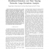 Distributed Detection over Time Varying Networks: Large Deviations Analysis