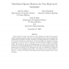 Distributed Sparse Matrices for Very High Level Languages