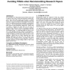 Don't look stupid: avoiding pitfalls when recommending research papers