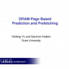 DRAM-Page Based Prediction and Prefetching