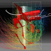 Efficient Visualization of Lagrangian Coherent Structures by Filtered AMR Ridge Extraction