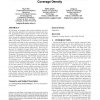 Efficiently clustering transactional data with weighted coverage density