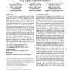 Efficiently tracking application interactions using lightweight virtualization