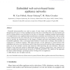 Embedded web server-based home appliance networks