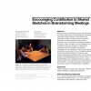 Encouraging contribution to shared sketches in brainstorming meetings
