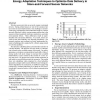 Energy adaptation techniques to optimize data delivery in store-and-forward sensor networks
