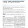 Epigenetic domains found in mouse embryonic stem cells via a hidden Markov model