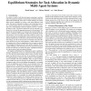 Equilibrium Strategies for Task Allocation in Dynamic Multi-Agent Systems