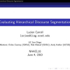 Evaluating Hierarchical Discourse Segmentation