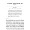 Evaluating Link Prediction on Large Graphs