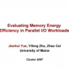 Evaluating memory energy efficiency in parallel I/O workloads