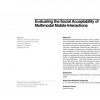 Evaluating the social acceptability of multimodal mobile interactions