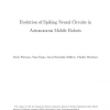 Evolution of spiking neural circuits in autonomous mobile robots