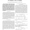 Evolutionary Algorithms in the Presence of Noise: To Sample or Not to Sample