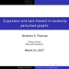 Expansion and Lack Thereof in Randomly Perturbed Graphs