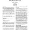 Experimental evidence on partitioning in parallel data warehouses