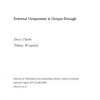 External Uniqueness Is Unique Enough