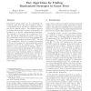 Fast algorithms for finding randomized strategies in game trees