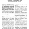 Fast Distributed Algorithms for Computing Separable Functions