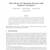 Fast solvers for queueing systems with negative customers