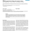 Filling the gap between biology and computer science
