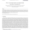 First vs. best improvement: An empirical study