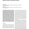 Form and function: The impact of query term and operator usage on Web search results