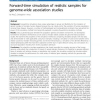 Forward-time simulation of realistic samples for genome-wide association studies