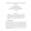 Foundations of non-commutative probability theory