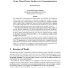 From Word Form Surfaces to Communication