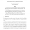 Functional Encryption for Regular Languages