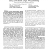 Functional Test Generation using Constraint Logic Programming
