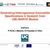 Generating heterogeneous executable specifications in SystemC from UML/MARTE models