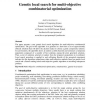Genetic local search for multi-objective combinatorial optimization