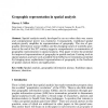 Geographic representation in spatial analysis