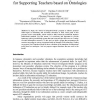 Goal Transition Model and Its Application for Supporting Teachers based on Ontologies
