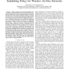 Graph Theoretical Analysis of Opportunistic Scheduling Policy for Wireless Ad Hoc Networks