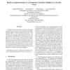 Hardware Implementation of a Montgomery Modular Multiplier in a Systolic Array