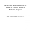 Hidden Markov Models Combining Discrete Symbols and Continuous Attributes in Handwriting Recognition