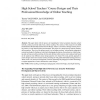 High School Teachers' Course Designs and Their Professional Knowledge of Online Teaching
